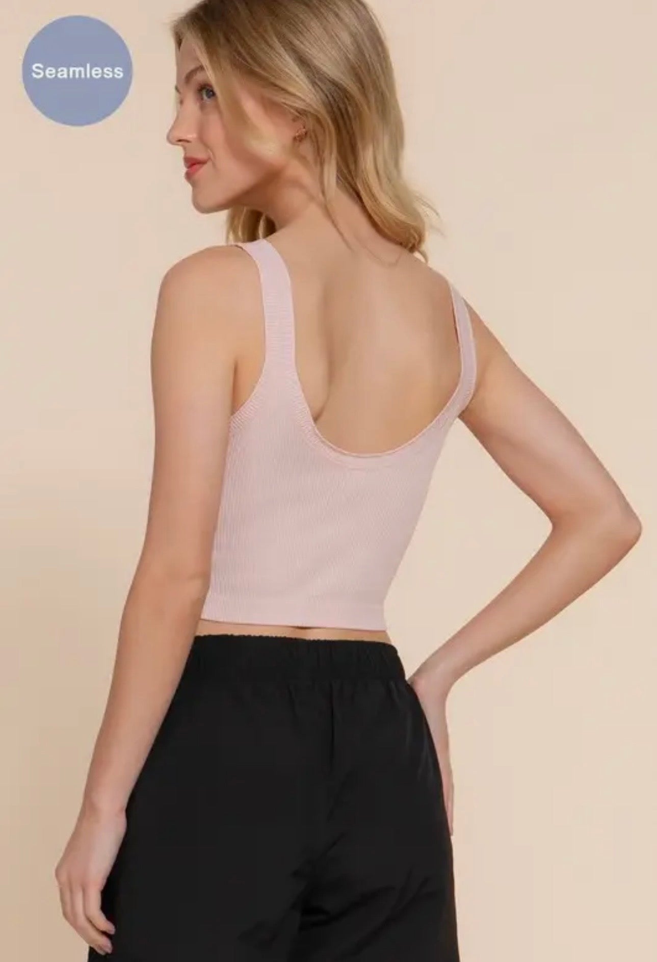 Seamless Crop Ribbed Tank