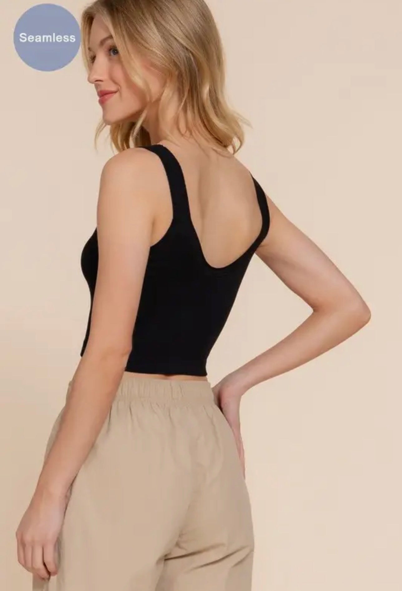 Seamless Crop Ribbed Tank