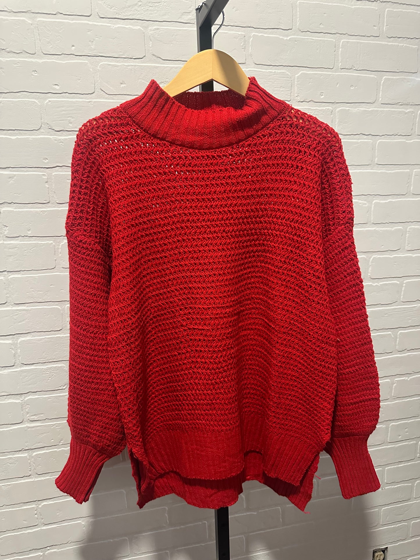 Solid Color Side Split Long Sleeve