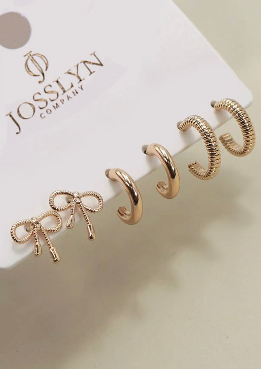 Huggie Hoop Trio Earrings