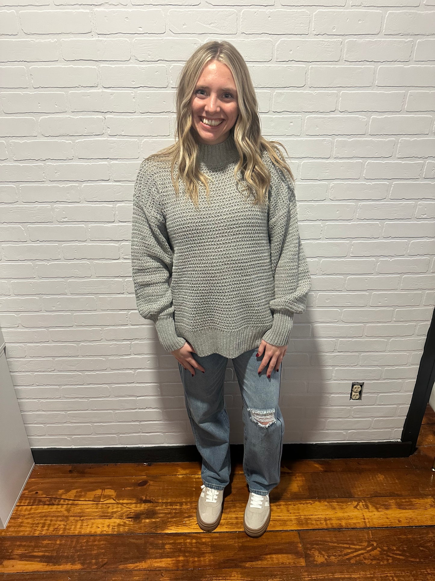 Solid Color Side Split Long Sleeve