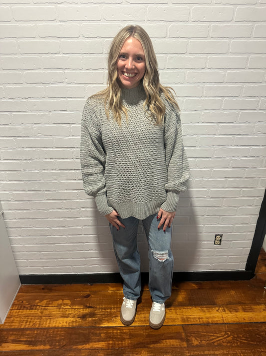 Solid Color Side Split Long Sleeve