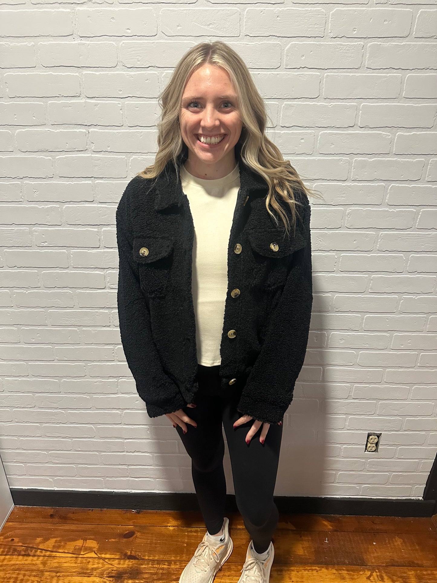 Sherpa Button Front Jacket