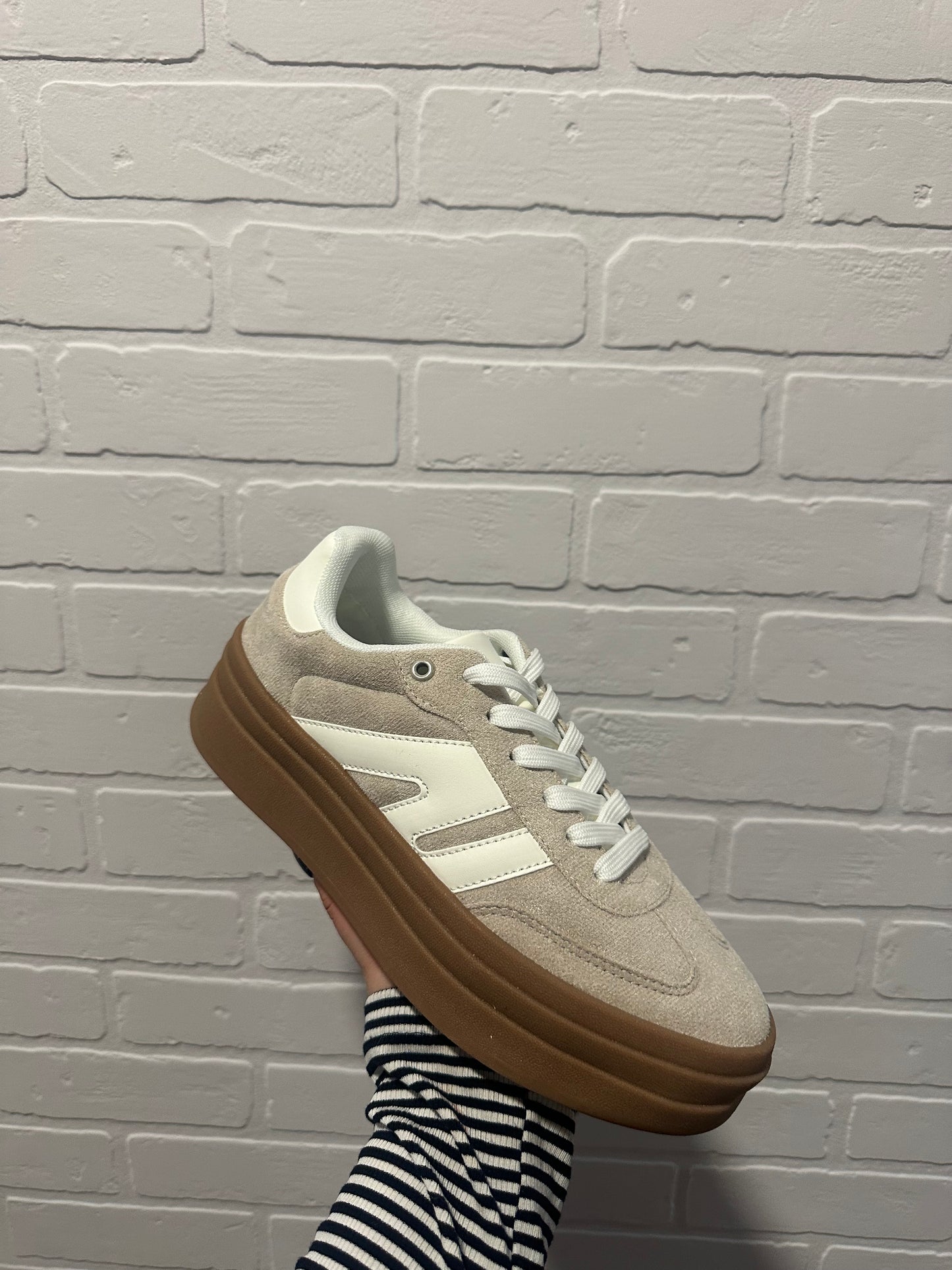 Beige Platform Sneaker