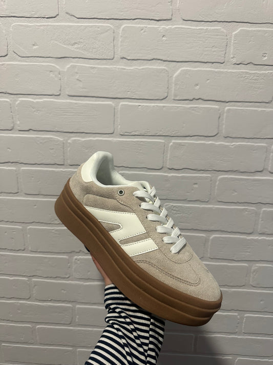 Beige Platform Sneaker