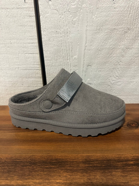 Faux Fur Lined Cozy Mule Slides