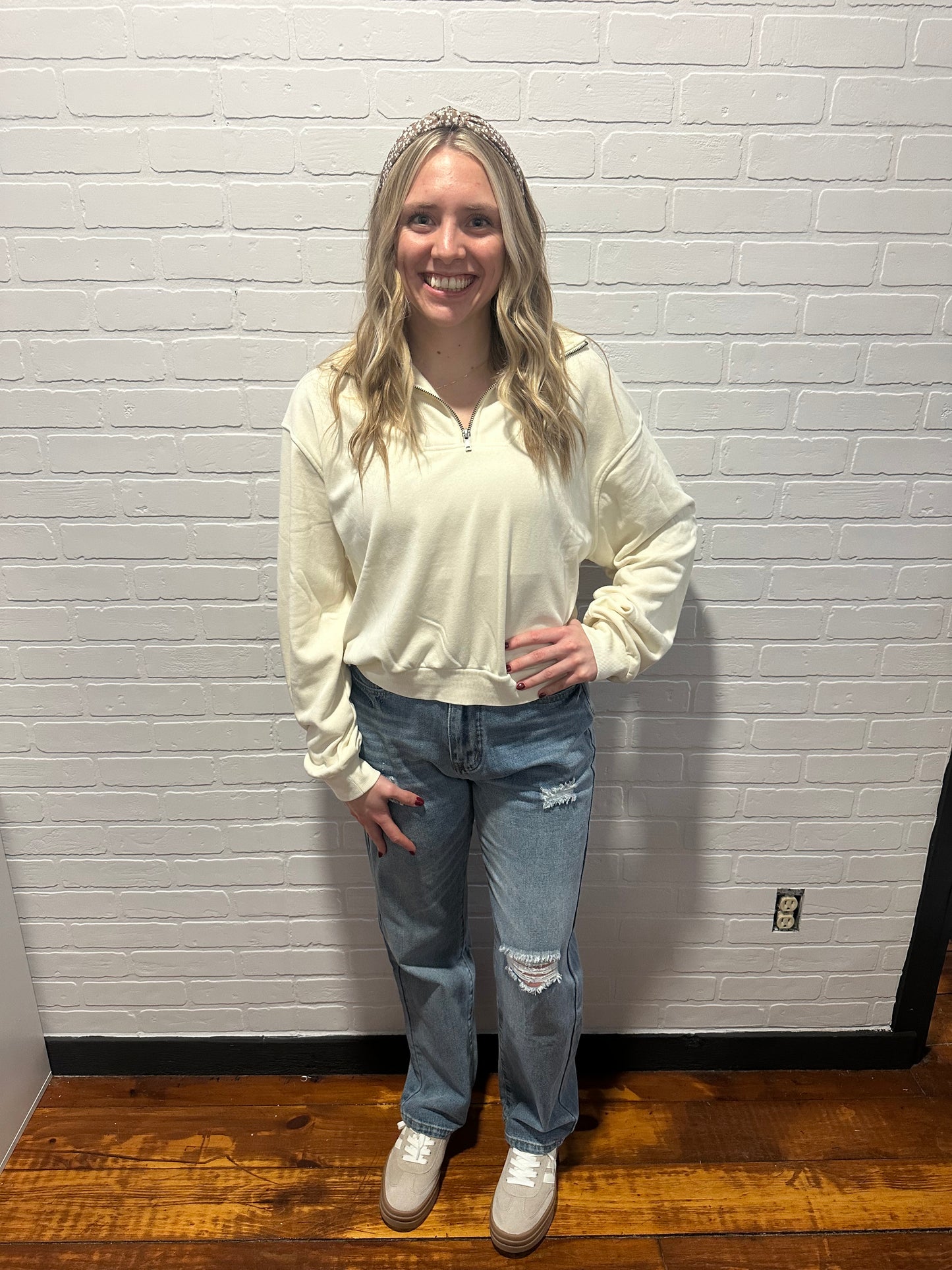 Half Zip Pullover Sweatshirt