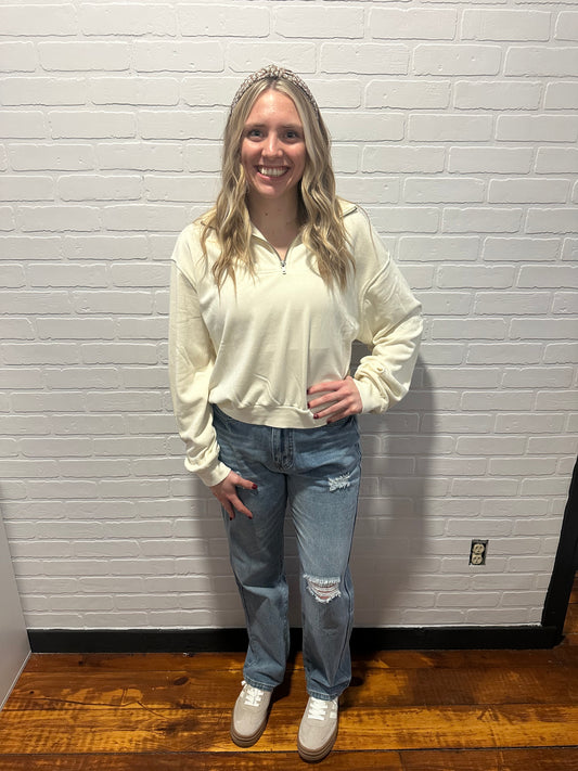 Half Zip Pullover Sweatshirt