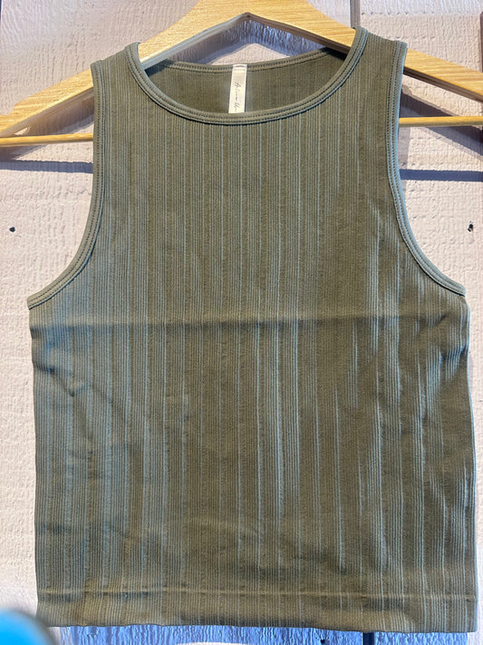 Crewneck Seamless Ribbed Tank